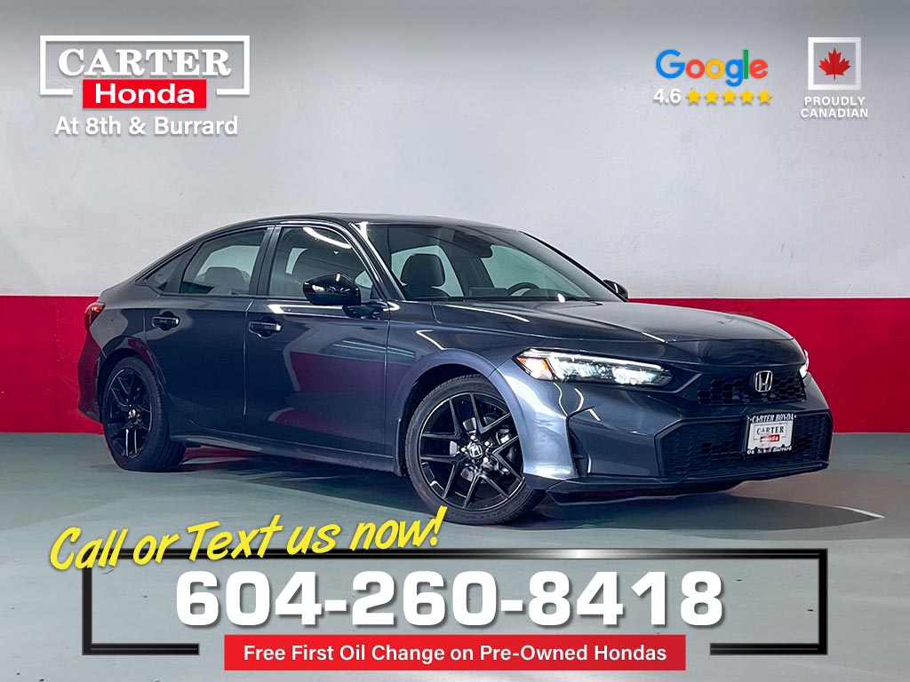 Gray (Meteoroid Grey Metallic) 2025 Honda Civic Sedan Front-Wheel Drive Automatic