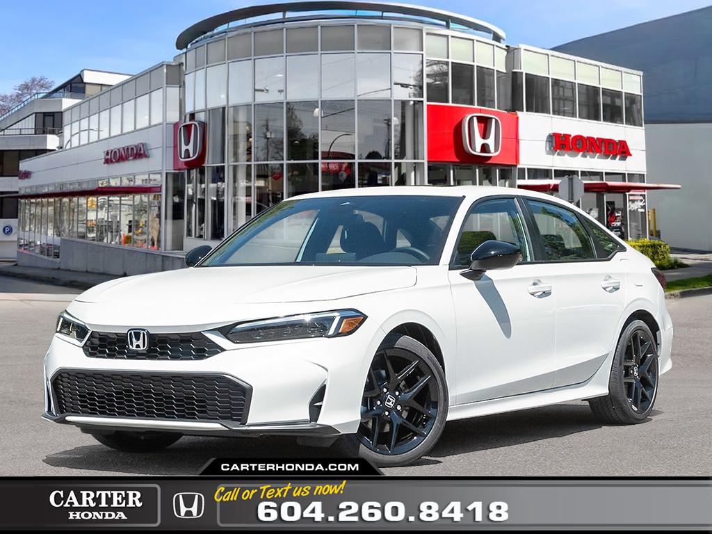 Platinum White Pearl 2026 Honda Civic Hybrid Sedan Front-Wheel Drive Automatic