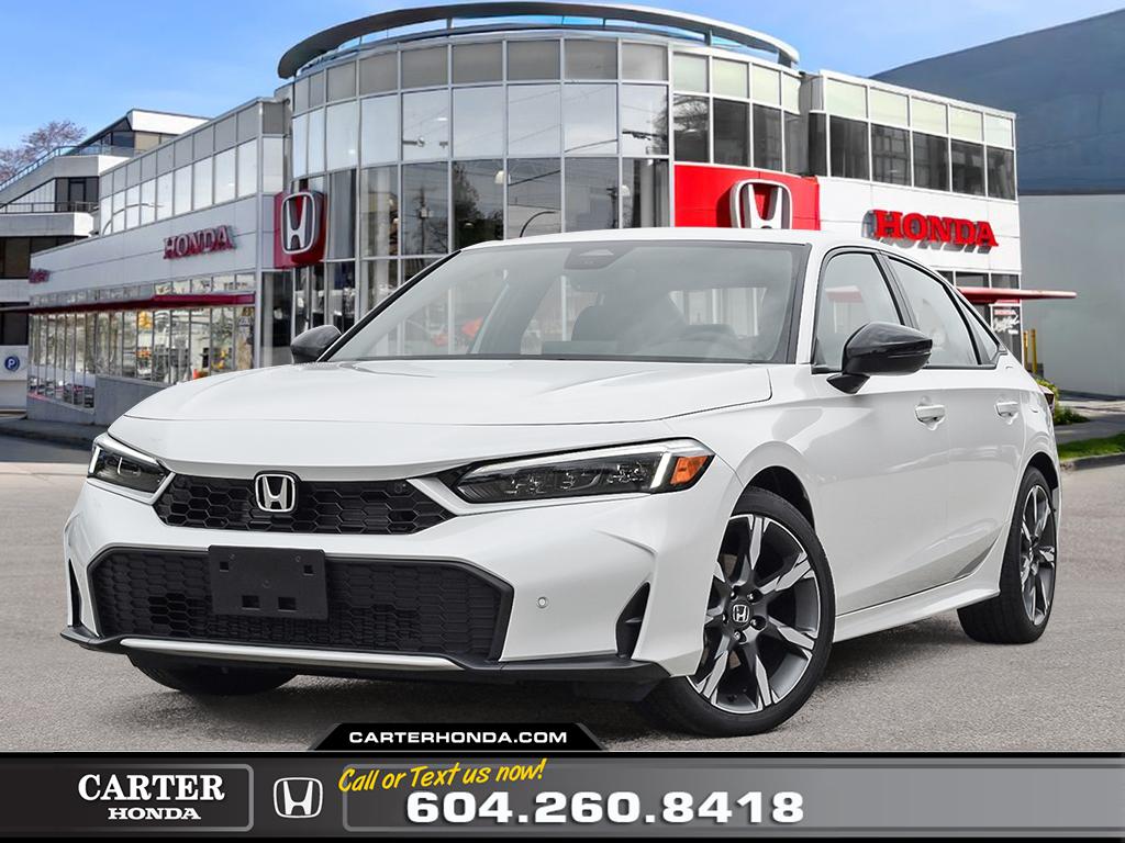 Platinum White Pearl 2026 Honda Civic Hybrid Sedan Front-Wheel Drive Automatic