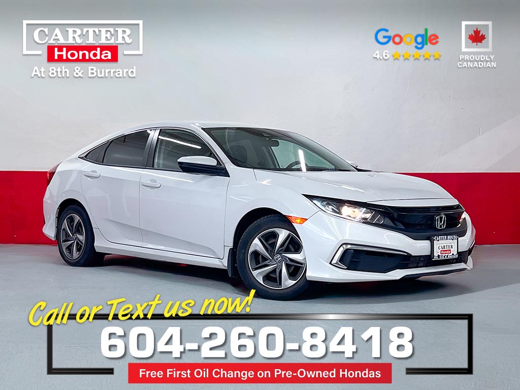 White 2019 Honda Civic Sedan Front-Wheel Drive Automatic