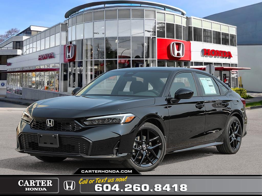 Crystal Black Pearl 2026 Honda Civic Hybrid Sedan Front-Wheel Drive Automatic