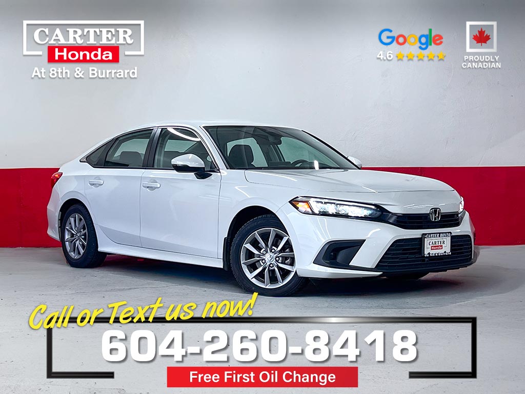 White 2023 Honda Civic Sedan Front-Wheel Drive Automatic